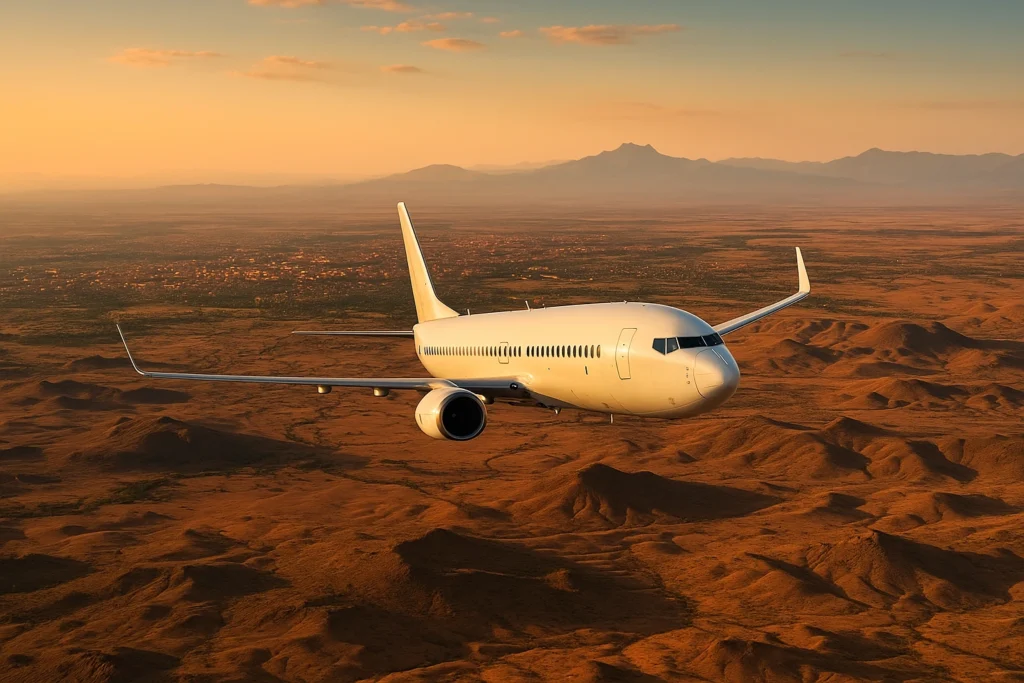 un vol Paris Marrakech au dessus du dessert